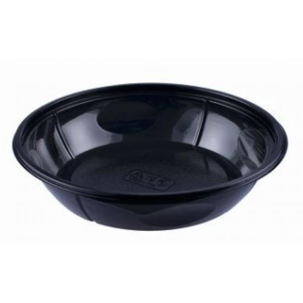 Salatbowl t/00490 140x140 mm Sort PET 400ml 4x100 stk/krt