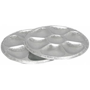 Serveringstallerken 33cl sølv aluminium 7-rum