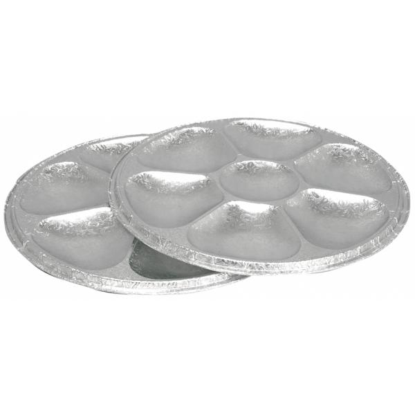 Serveringstallerken 33cl sølv aluminium 7-rum