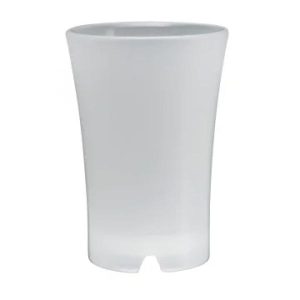 Shotglas, 2cl, polycarbonat, white frosted - 48 stk/pk