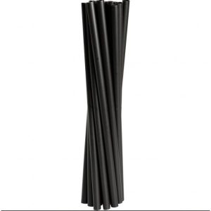 Sugerør, Papir, Sort, 19,5 cm, Ø6 mm - 5000 stk/krt