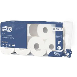 Toiletpapir Tork Premium T4 Ekstra soft 3-lag 29.5 m 9 pk x 8 rl/krt