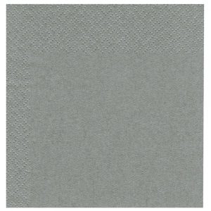 Middagsserviet, 3 lags, 1/4 fold, 40x40cm, grå, nyfiber