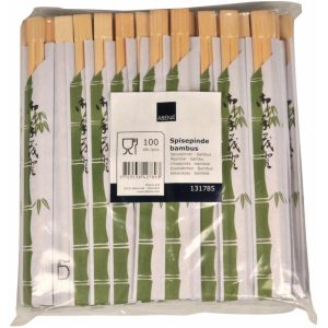 Spisepinde, 21cm, Ø0,5cm, bambus, 2 stk/pakke 15x100 par/krt