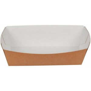 Pommes frites bakke, nr. 1 15,2x8,2x4,3cm, Brun 540 stk