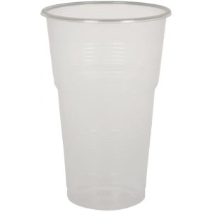 Fadølsglas, 14cm, Ø9,5cm, 50 cl, 60 cl, klar, PP, med riller 800 stk/krt