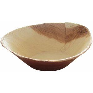 Miljøskål, Hampi, 16x11x6cm, natur, palmeblad, bionedbrydelig - 100 stk/krt