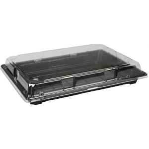 Sushibakke og låg, 11, 26x18,7x2,3cm, sort, PS 200 stk/krt