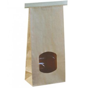 Klodsbundspose, Detpak, M, 7,2xx1,5x24,6 cm, 2L, 65 g/m2, brun, OPP/papir 400 stk/krt