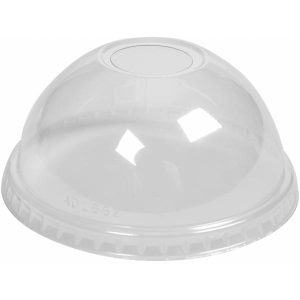 Låg, Ø9,27cm, klar, RPET, med hul 1000 stk/krt