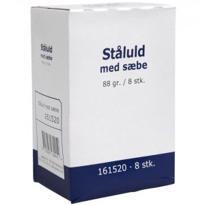 Ståluld, m/sæbe, 6x6 cm - 8stk X 20pk/krt