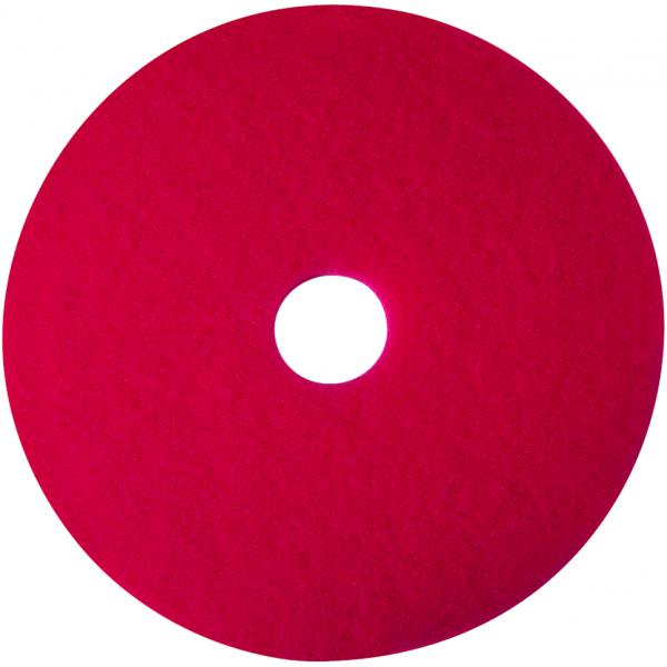 Gulvrondel, 3M Scotch-Brite, 13", Ø330mm, rød, 85 mm, polyester/RPET, til daglig rengøring 1 stk