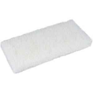 Skurefiber, 25x12x2,5cm, hvid, polyester, fin skureeffekt, ridsefri
