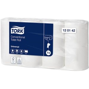Toiletpapir Tork Universal T4 1-lag 56 m Natur 8 pk x 8 rl/krt