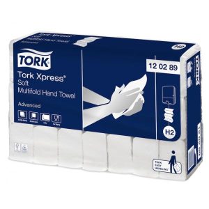 Håndklædeark Tork Xpress Advanced H2 Interfold 2-lag 21.2x25.5x8.5 cm Hvid 21 pk x 180 STK/krt