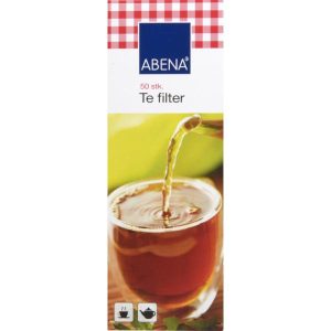 Tefilter kort hvidt papir