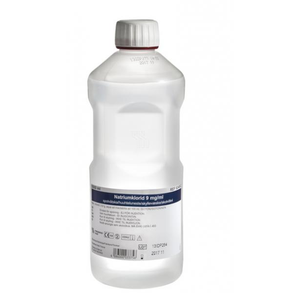 Skyllevæske, 1000 ml, NaCl 0,9%, isotonisk, steril 1 stk
