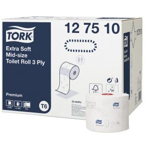 Toiletpapir Tork Premium T6 Ekstra soft 3-lag 70 m 27 rl/krt