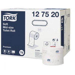Toiletpapir Tork Premium T6 Mid-size 2-lag 90 m 27 rl/krt