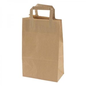 Papirbærepose brun 11,5L 70 gr 220/125x350 mm 250 stk/krt