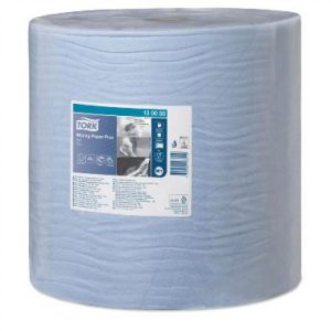 Aftørringsrulle Tork Plus Industri W1 2-lag blå 510 m x 36.9 cm 1 rl/krt