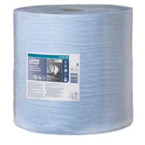 Aftørringsrulle Tork Ekstra Kraft Industri 3-lag 36.9 cm x255 m Blå 1 rl/krt