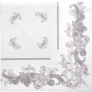 Middagsserviet, 1/4 fold, 48x48cm, hvid, airlaid 500 stk/krt