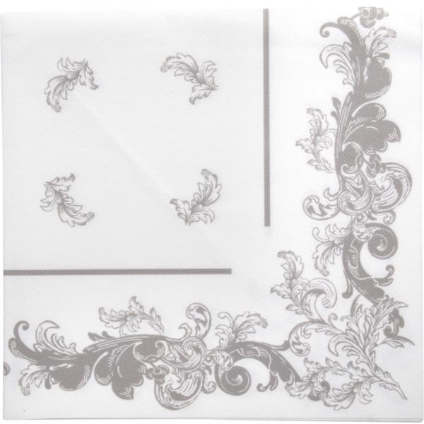 Middagsserviet, 1/4 fold, 48x48cm, hvid, airlaid 500 stk/krt