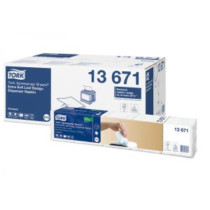 Serviet Tork N10 216x216 mm 2-lag Hvid 8 pk x 500 STK/krt