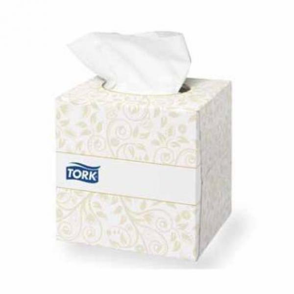 Ansigtsservietter, 2-lags, Tork Premium, ekstra soft, cube - 30x100 stk/krt