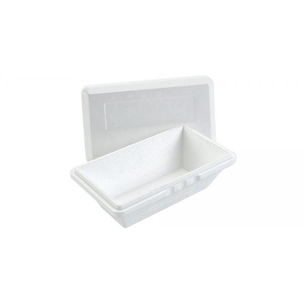 Isboks 1 ltr med låg Termo/Portionsboks EPS Hvid 160 sæt/kar