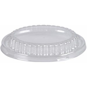 Låg, Ø8cm, klar, PET, rund, snap-on 3000 stk/krt