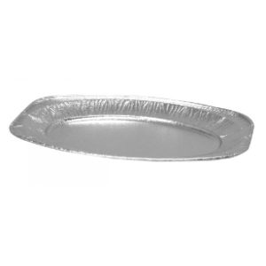 Serveringsfad, 43x28,7cm, sølv, aluminium, oval - 100 stk/krt