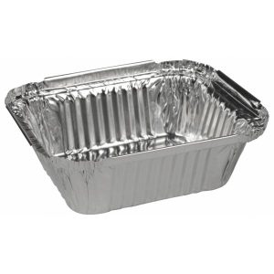 Aluminiumsbakke, 14,6x12,1x4cm, aluminium, 435 ml, rektangulær 1000 stk/krt