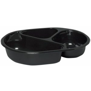 Bakke, 23,8x17,6x4,5cm, 960 ml, sort, CPET, 3-rums, 210/295/450 ml, menuserie, hovedret 240 stk/krt