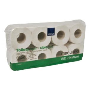 Toiletpapir, 2-lags, natur, 100% genbrugspapir - 56 rl/krt