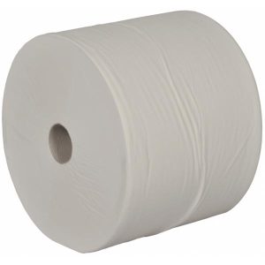Værkstedsrulle, neutral, 1-lags, 950m x 24cm, Ø32cm, hvid, 100% nyfiber 2 rl/krt
