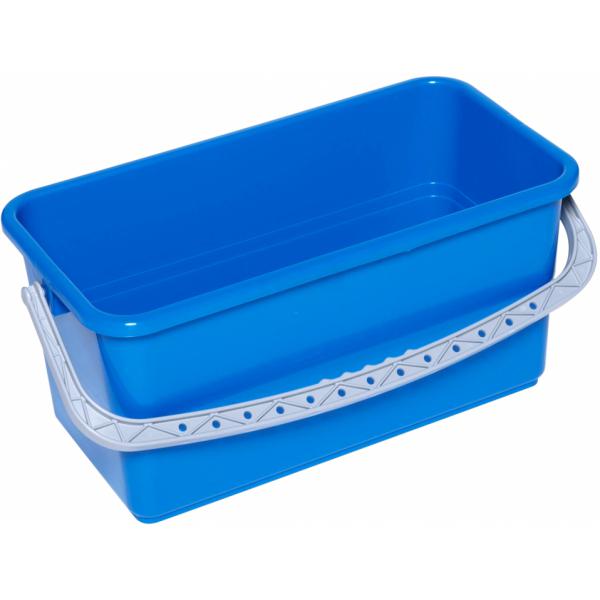 Moppeboks, Tina Trolleys, 540x270x270mm, 22 l, blå, PP/plast, med hank, til rist 1 stk