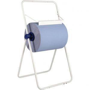 Gulvstativ, neutral, 46x48x90cm, hvid, rustfrit stål, til værkstedsruller 1 stk