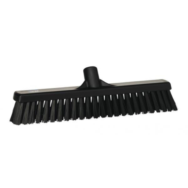 Fejekost, Vikan, sort, PP/polyester/rustfrit stål, 41 cm, bløde/stive børstehår 1 stk
