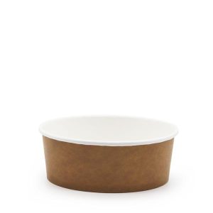 Salat skål, 550 ml, brun/hvid, 400stk/krt