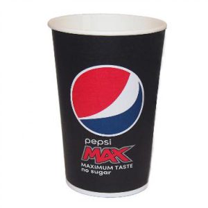 Papbæger, Pepsi Max, 40 cl, Ø90x137 mm - 1000 stk/krt
