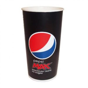 Papbæger, Pepsi Max, 50 cl, Ø90x157 mm - 1000 stk/krt