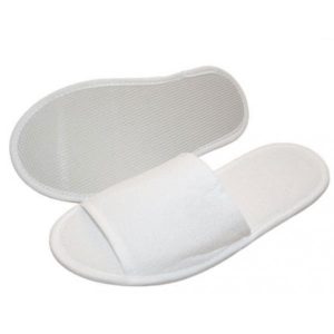 White Terry Slipper Diamond Open Toe one-size - 100 stk/krt