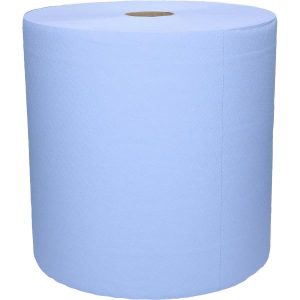 Aftørringspapir, blå, 3-lags, comfort, 350 m - 1 rl