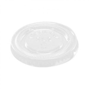 Plastlåg Ø62 mm APET Klar til Dressingbæger 60 ml 25 ps x 100 STK/krt