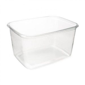 Plastbæger Catersource 750 ml 105x140x75 mm Firkantet RPET Klar 600stk/krt