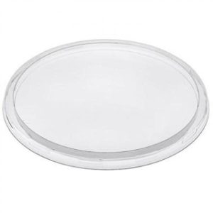 Plastlåg fladt transp t/16 & 32oz termobæger - 500 stk/krt