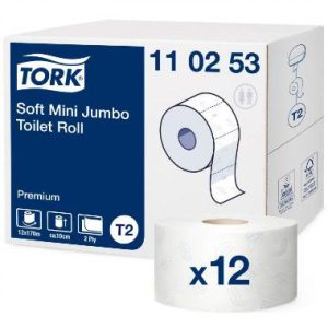 Toiletpapir Tork Jumbo Soft Premium T2 Mini 170 m Perforeret 12 rl/krt
