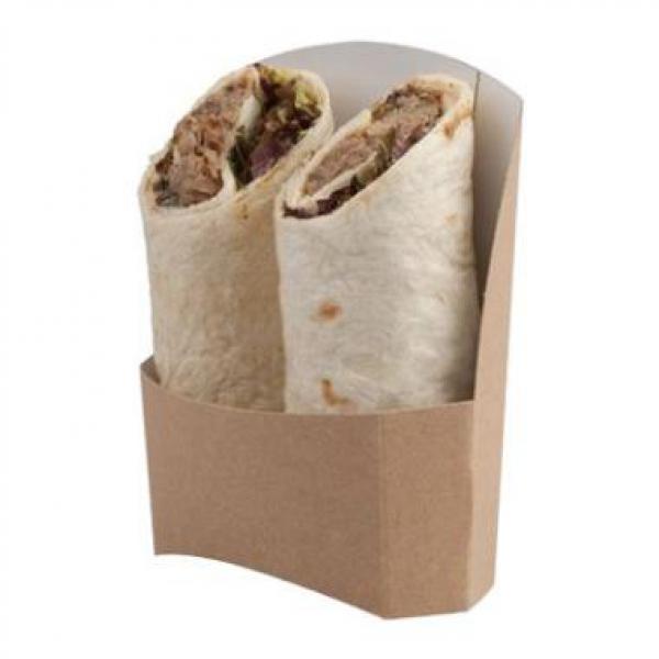 Bæger Wrap 40x110mm, karton brun/hvid - 1000 stk/krt